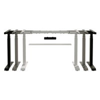 Cadre de table élévatrice traditionnel en acier inoxydable à hauteur réglable électriquement avec 2 pieds et colonne motorisée pour bureau debout