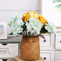 Fleurs artificielles en soie d'hortensia, mini-bouquet à 5 têtes, arrangement floral moderne et minimaliste, réutilisable pour la table de la maison
