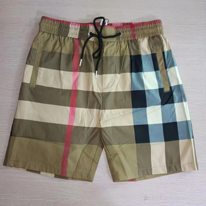 Shorts décontractés pour hommes en toile 100 % polyester, taille mi-haute, respirants, avec poches, imprimés, pour l'été – Vente en gros - Product Image 1