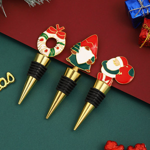 Tapón <span class=keywords><strong>de</strong></span> Vino Navideño con Diseño <span class=keywords><strong>de</strong></span> Duende y Papá Noel, <span class=keywords><strong>Rojo</strong></span>, <span class=keywords><strong>de</strong></span> Grado Alimenticio, para Conservar el Vino, Regalo - Product Image 4