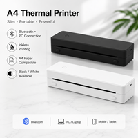 Impresora Térmica Portátil A4 sin Tinta con Bluetooth y Conexión a PC, Impresión en Papel de Varios Tamaños para Oficina y Uso en Tatuajes