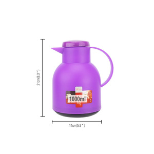 Pots thermiques à Double paroi en plastique écologique 0-6 heures, pour café, girafe, verre, boissons chaudes ou froides, <span class=keywords><strong>1l</strong></span>, balles écologiques - Product Image 2
