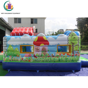 <span class=keywords><strong>Castillo</strong></span> hinchable de PVC personalizado para niños, modelo de parque temático al aire libre con accesorios de tobogán incluidos, envío por mar - Product Image 2