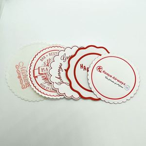 Custom Printing Hotel Supplies Tissue <b>Paper</b> Coasters Absorbent <b>Paper</b> Coffee Coaster Hotel Cup Coaster for Drink Oem Odm - Product Image 1