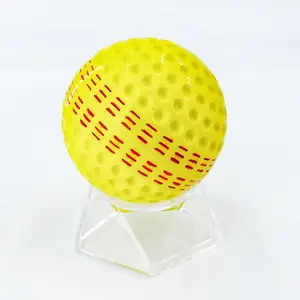 Yellow 146g Cricket Ball With Black Seam Use For Training