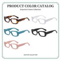 Lunettes de vue rectangulaires en acétate Y2K pour femmes et hommes, monture optique rétro tendance, lunettes de créateur