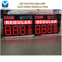 Letrero LED Impermeable IP65 para Precios de Gasolina, Letrero LED de Precio de Combustible con Alternancia Automática entre Efectivo/Crédito para Gasolineras de EE. UU.