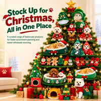 Waylivo Cosplay de Noël pour animaux de compagnie : Bavoirs et chapeaux, Cadeaux de fêtes style Instagram, Costumes décoratifs pour animaux, Accessoires pour animaux motif sapin de Noël