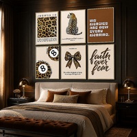 Décoration Murale Style Rétro Léopard « Eight Ball » pour Manoir, Maison d'Hôtes, Revente et Achat en Gros