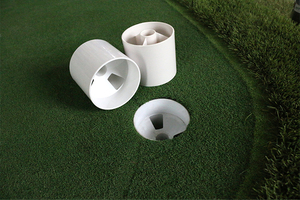 1pcs Pack Coupe <span class=keywords><strong>de</strong></span> <span class=keywords><strong>golf</strong></span> en plastique 10cm/3.94inch Putting Green Hole-Cup Trainer Flag Type <span class=keywords><strong>Golf</strong></span> Course Practice - Product Image 3