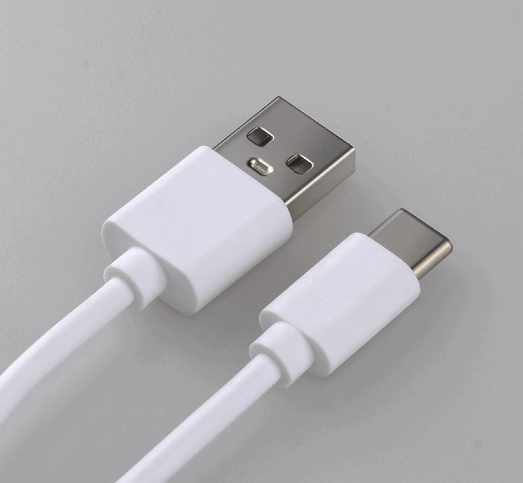 Câble blanc USB-A/USB-C de 1 m pour iPhone 15/téléphone Android sans boîte