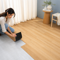 Piso Vinílico Autoadhesivo 3D Dry Back LVT PVC Plástico con Patrón Espiga para Área de Juegos Infantil de Material Virgen