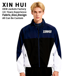 Chaqueta Cortavientos de Invierno para Hombre con Logotipo Personalizado, Diseño de Bloques de Color, Forro Polar Impermeable de Alta Calidad, Corte Holgado, Ropa Deportiva para Exteriores - Product Image 2