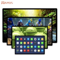 AIYOS 15.6 İnç Dijital Tabela Ekranı 2K Dokunmatik Ekran Android POE Tablet Duvara Monte Reklam Ekranı