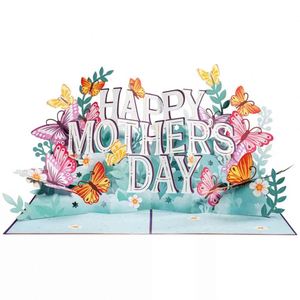 Cartes de vœux 3D en promotion, « Maman, je t'aime », papillon, fleur, cartes pop-up, cadeaux pour la fête des mères - Product Image 1