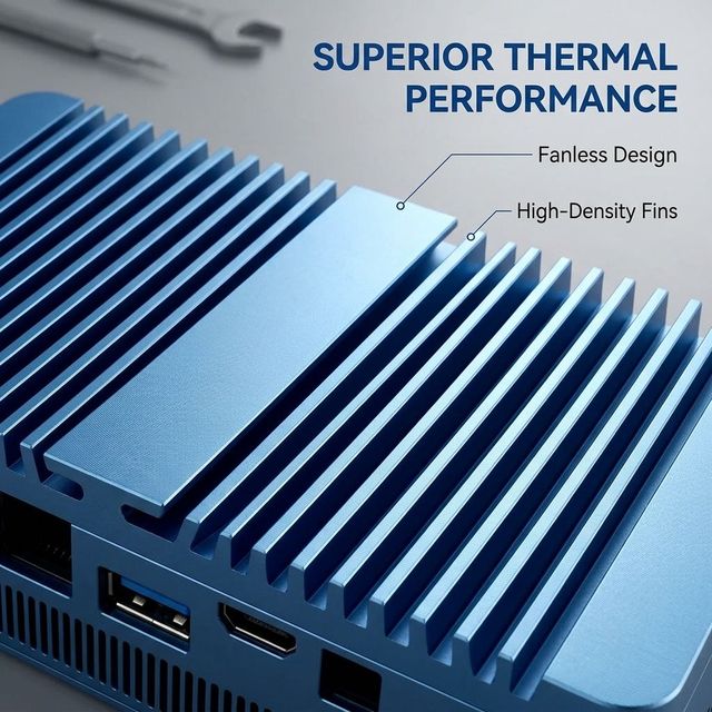 Custom 6063 Aluminum Fanless Mini PC Enclosure Precision CNC Machining Industrial PC Case Source Factory