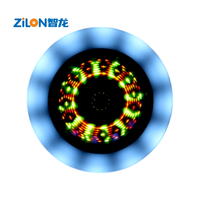 Roues de patins à roulettes LED programmables, design chrysanthème, 100x24mm, étanches, durables, 82A/85A/90A PU, logo personnalisé, roues flash