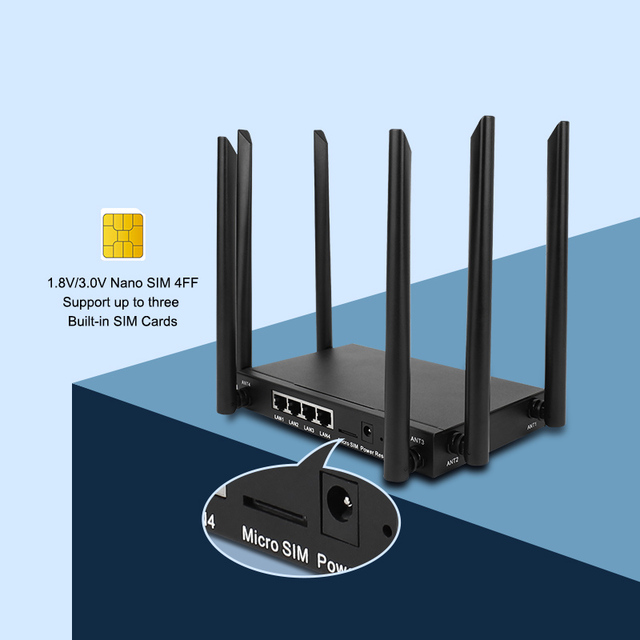 Vpn Router 150Mbps 300Mbps 4G Lte Wireless Router 4 Lan Port 6 High Gain Antenna Unlocked Modem 4G Router With Sim Card Slot