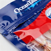 Sachet refermable à fermeture éclair en EVA imprimé par gravure, résistant à l'humidité, pour emballage sous vide d'aliments surgelés