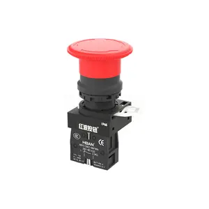 HBAN Brand Plastic material Red head normally close switch 22MM diameter waterproof emergency stop button