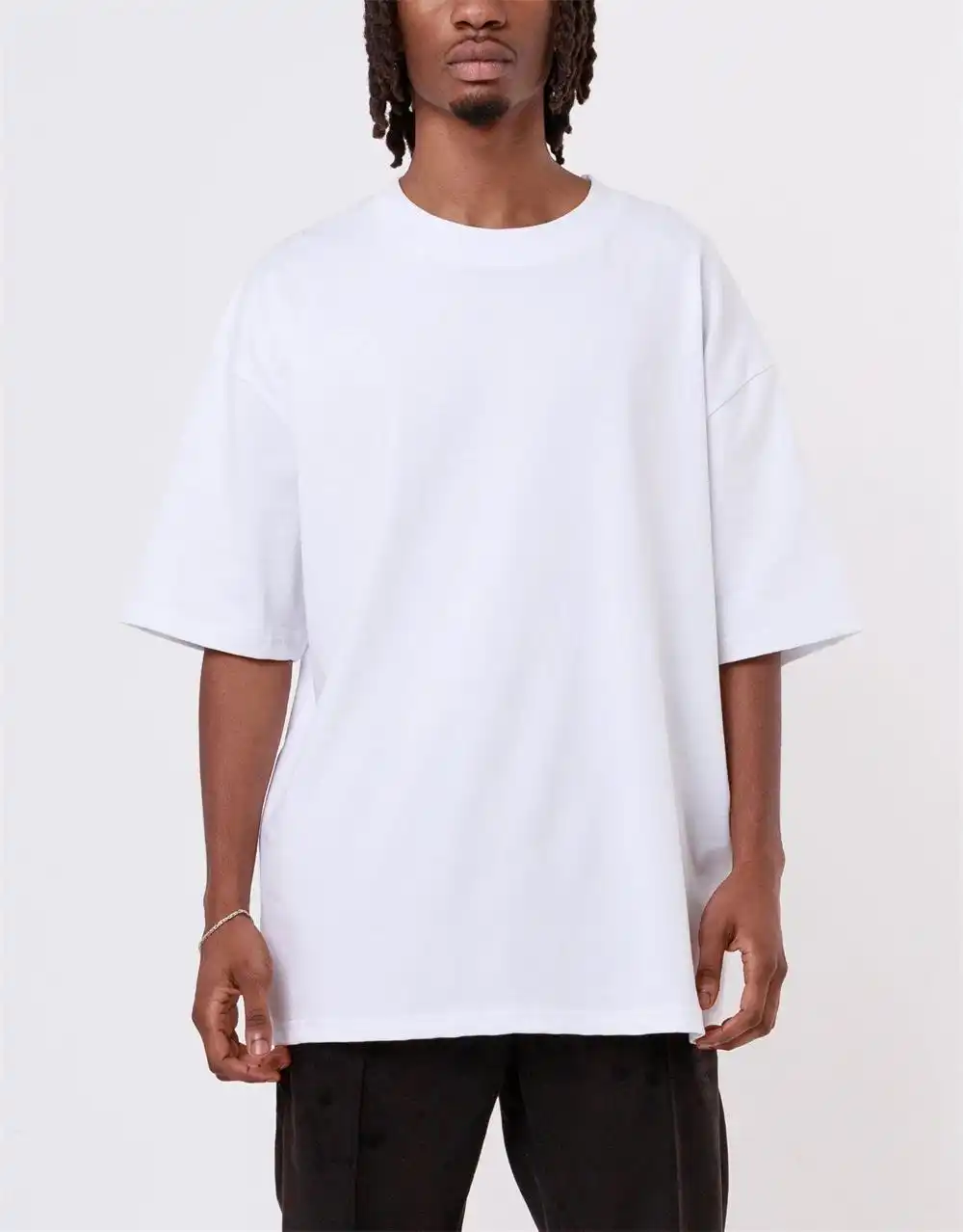 T-shirt homme en coton biologique, haut bouffant à imprimé personnalisé, vente en gros, 2020