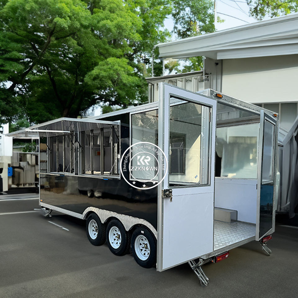 Outdoor Wood Fired Pizza Oven Trailer Fully Equipped Pizza Truck Mobile ...