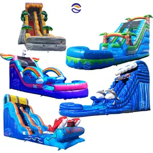 commercial bouncy castle bounce house water slides backyard inflatable slides combo water pool