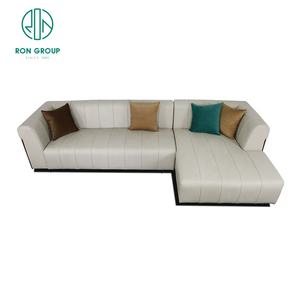 Sofá <span class=keywords><strong>italiano</strong></span> de cuero auténtico con forma de L para sala de estar, muebles de oficina, diseño moderno, sala de estar, sala de estar, conjunto de sofá ejecutivo de tela de lujo - Product Image 4