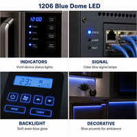 LED SMD 1206 avec lentille bleue en forme de dôme, montage en surface, pour voyant, rétroéclairage, lampe décorative, signalisation