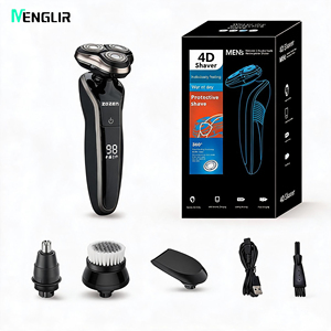 เครื่องโกนหนวดไฟฟ้า MENGLI 3019 สำหรับผู้ชาย ใบมีด 3 ใบ ชาร์จเร็วด้วย USB เครื่องโกนหนวดแบบหมุน พกพาสะดวก เครื่องเล็มหนวดเครา ชุดอุปกรณ์ดูแลขน - Product Image 1
