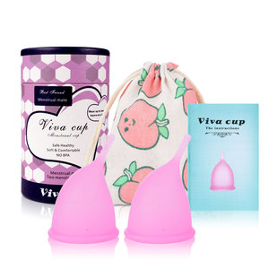 HZ Reutilizable Safety Health Lady Copa Menstrual de silicona suave para prevenir alergias Copa <span class=keywords><strong>Menstruación</strong></span> Copa Menstrual de viaje orgánico - Product Image 4