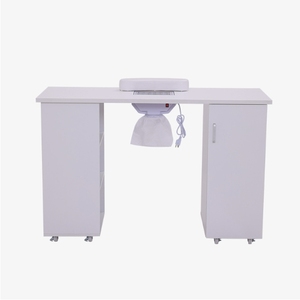 Wholesale <b>White</b> Nail Salon <b>Table</b> Modern Multi Drawer Nail <b>Table</b> With Vacuum Cleanersliding <b>Table</b> Nail Workbench - Product Image 1