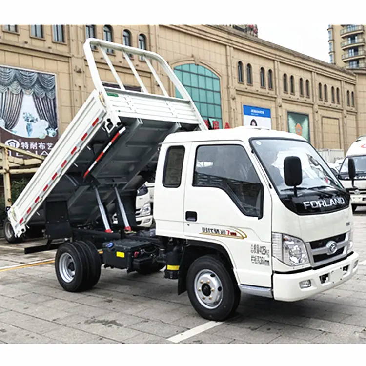 China Foton Forland 4X2 Light Tipper Dump Truck Dump Truck/Dumper/Tipper dengan Bodi Truk Buatan Cimc