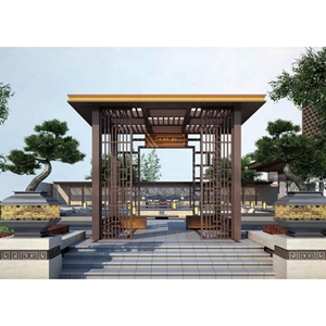 Aluminum elegante Garden Pavilion Gazebo com Rust-Resistant Weather Características para espaços ao ar livre em Hotéis Parques Casas - Product Image 4
