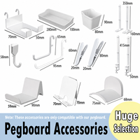 Accessoires pour panneaux perforés multi-usages, crochets et paniers sans perçage pour l'organisation de la cuisine, de la salle de bain et de la chambre à coucher