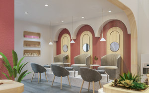 ตู้โชว์เครื่องประดับแบบโมเดิร์นย้อนยุค พร้อมไฟ LED  รับน้ำหนักได้มาก ทนทาน กันน้ำ เป็นมิตรกับสิ่งแวดล้อม  ออกแบบตามสั่งสำหรับร้านเสริมสวย - Product Image 6