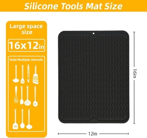 Wholesale Customize BPA Free Side <b>Shelf</b> Mat Silicone Griddle Mat for Outdoor Grill - Product Image 2