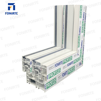 FONIRTE Vente chaude Profil PVC/UPVC de haute qualité, moderne, à bas prix, insonorisé, série 80 mm, 2,5 rails, pour fenêtres de bâtiment, durable