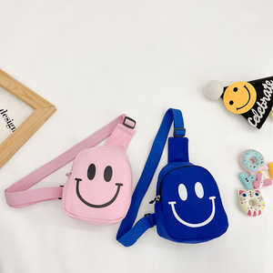 Borsa a tracolla con faccina sorridente 6 colori graziosa Mini sorriso con motivo a forma di borsa da ragazza borsa Color borsa con chiusura a cerniera per <span class=keywords><strong>bambino</strong></span> - Product Image 4