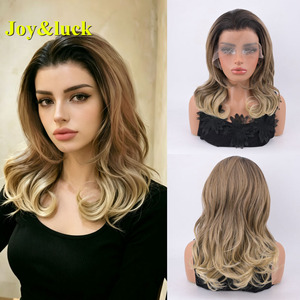 <span class=keywords><strong>Perruque</strong></span> Bob Ombré Blonde 14 Pouces avec Dentelle HD 13x8 Pré-Pluckée, Sans Colle, pour Femmes, Usage Quotidien et Soirées - Product Image 1