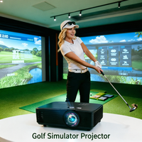 Projecteur intelligent Android TV WiFi sans fil 1080p DLP natif pour cinéma maison, simulateur de golf, écran extérieur 3D