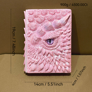 Quaderni Drago Carino GTB02F con Occhi di Cristallo Incorporati, Libro Gioco del Drago Macaroni, Artigianato in Resina, Troni per Regali Studenti - Product Image 2