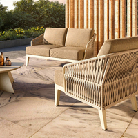 High End Outdoor Patio Gartens ofa Hotel Resorts Schwimmbad Freizeit möbel Villa Balkon Wasserdichtes Seil Websofa