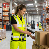 Combinaison de sécurité haute visibilité pour femmes JIADE EN ISO 20471 Classe 2, ensemble veste et pantalon imperméables, multi-poches, vêtements de travail extérieurs personnalisés