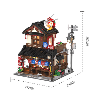 H1010 Rompecabezas de Construcción de Estilo Japonés, Escena Urbana, Casa de Ramen, Juguete de Ensamblaje DIY Unisex de Plástico ABS para Mayores de 14 Años - Product Image 1