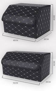 Nouvelle boîte de rangement pliable multifonctionnelle pour coffre de voiture en cuir PU grande capacité - Product Image 3