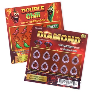 Wholesale Discount Scratch Off Supplier Digital Printing Winning Scratch Off Custom Lottery <b>Tickets</b> - Product Image 1