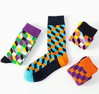 Chaussettes en coton tricotées de haute qualité, chaussettes de sport colorées avec logo amusant