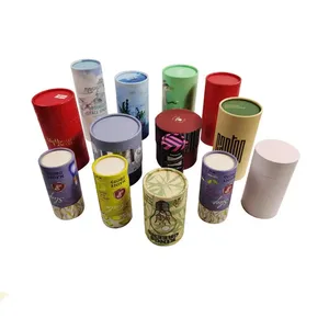 Le fabricant peut personnaliser des boîtes cadeaux cylindriques et rondes avec des couvercles en tube de papier kraft écologique. - Product Image 3
