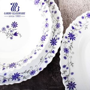 Plato de <span class=keywords><strong>Vidrio</strong></span> <span class=keywords><strong>Opal</strong></span> Templado de 10.5 Pulgadas, Plato para Servir, <span class=keywords><strong>Vajilla</strong></span> de <span class=keywords><strong>Vidrio</strong></span> <span class=keywords><strong>Opal</strong></span>, Diseño Floral Personalizado, Plato para Cena, Proveedor Chino - Product Image 6